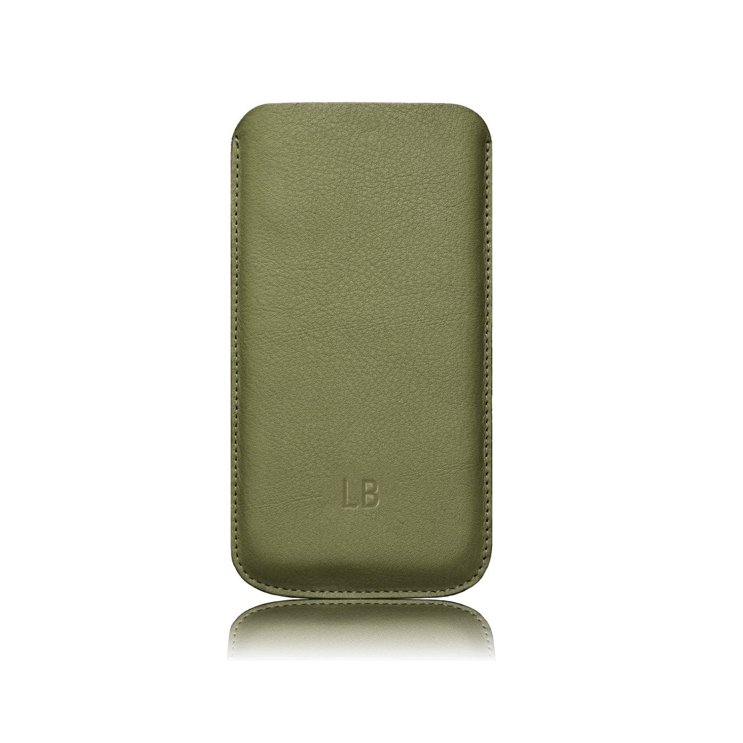 Handy Sleeve aus Leder KHAKI