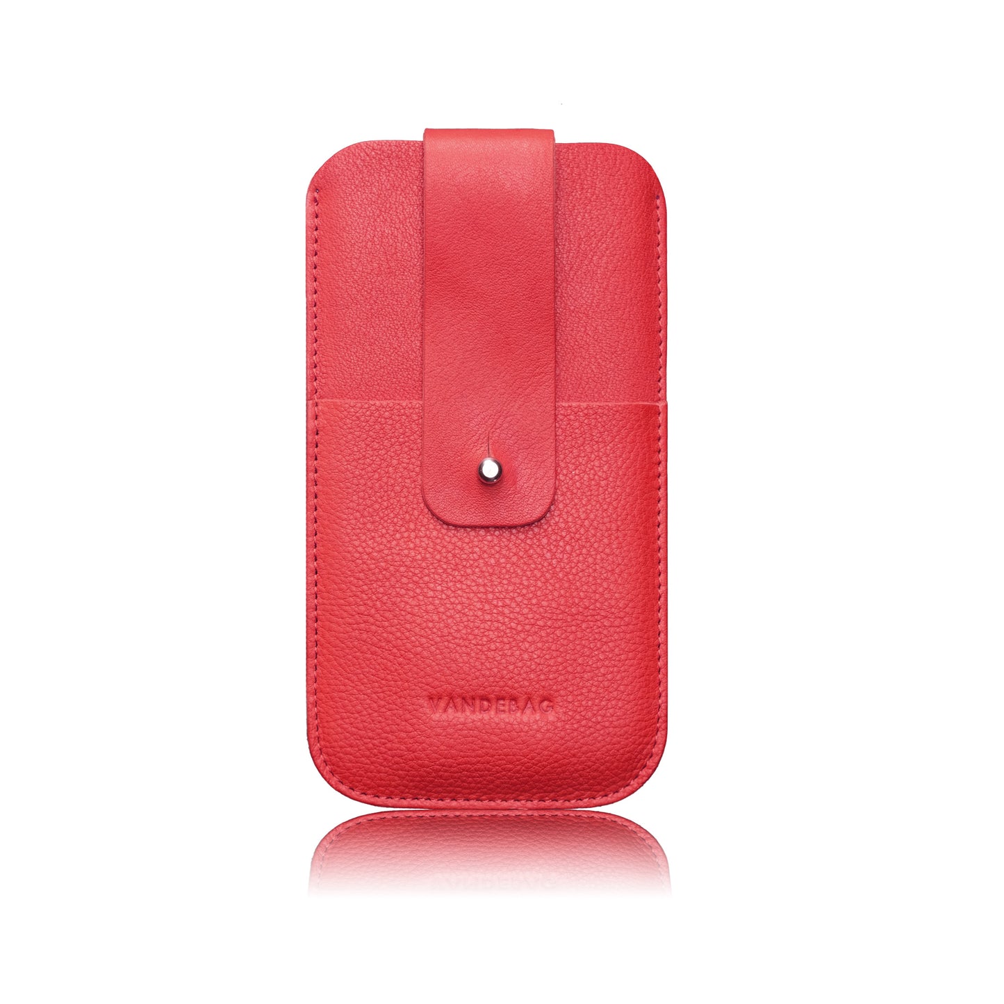 rotes Handy Sleeve aus Leder