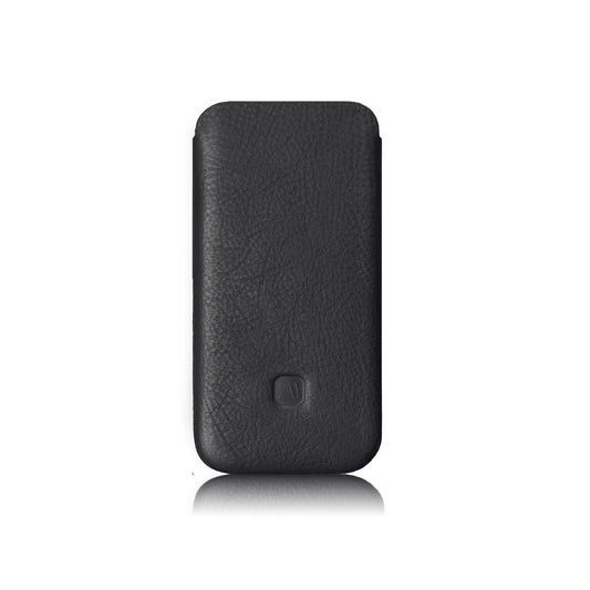 schlankes Slim Sleeve fürs iPhone aus schwarzem Leder